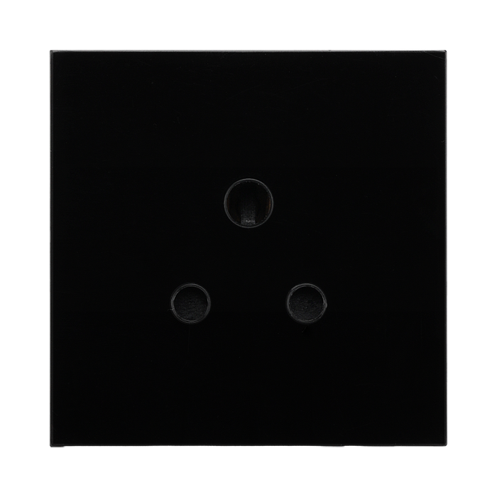 BG Electrical Black 2A Round Pin Unswitched Socket Euro Module EM2ASB - view 1