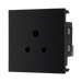 BG Electrical Black 2A Round Pin Unswitched Socket Euro Module EM2ASB - view 2