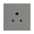 BG Electrical Grey 2A Round Pin Unswitched Socket Euro Module EM2ASG - view 1