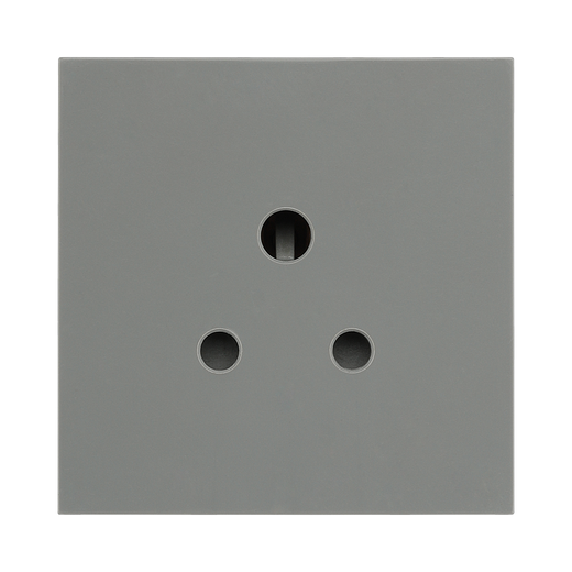 2A Round Pin Unswitched Socket Module – Grey