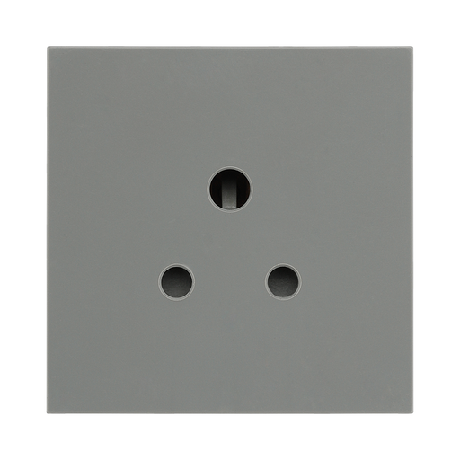 BG Electrical Grey 2A Round Pin Unswitched Socket Euro Module EM2ASG - view 1