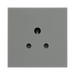 BG Electrical Grey 2A Round Pin Unswitched Socket Euro Module EM2ASG - view 1