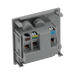 BG Electrical Grey 2A Round Pin Unswitched Socket Euro Module EM2ASG - view 3