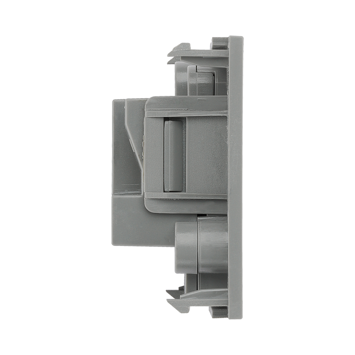BG Electrical Grey 2A Round Pin Unswitched Socket Euro Module EM2ASG - view 4