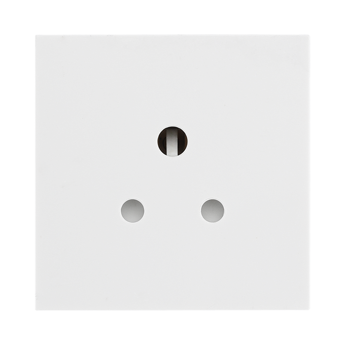 BG Electrical White 2A Round Pin Unswitched Socket Euro Module EM2ASW - view 1