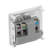 BG Electrical White 2A Round Pin Unswitched Socket Euro Module EM2ASW - view 3