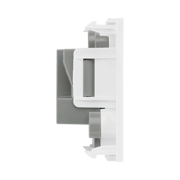 BG Electrical White 2A Round Pin Unswitched Socket Euro Module EM2ASW - view 4