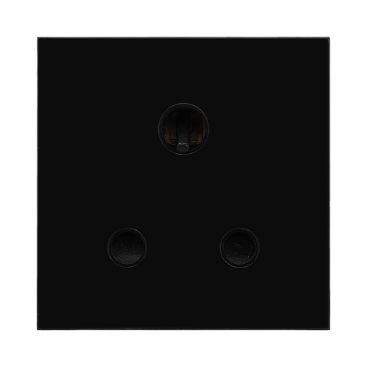 5A Round Pin Unswitched Socket Module – Black