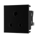 BG Electrical Black 5A Round Pin Unswitched Socket Euro Module EM5ASB - view 2