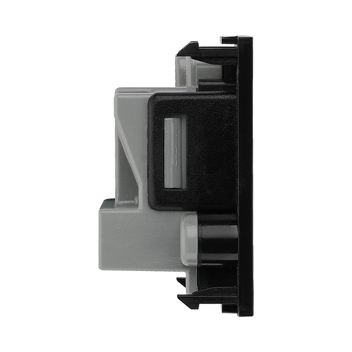 BG Electrical Black 5A Round Pin Unswitched Socket Euro Module EM5ASB - view 4