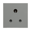 BG Electrical Grey 5A Round Pin Unswitched Socket Euro Module EM5ASG - view 1