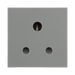 BG Electrical Grey 5A Round Pin Unswitched Socket Euro Module EM5ASG - view 1