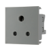 BG Electrical Grey 5A Round Pin Unswitched Socket Euro Module EM5ASG - view 2