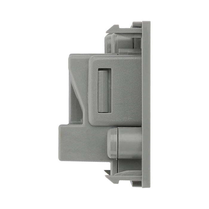 BG Electrical Grey 5A Round Pin Unswitched Socket Euro Module EM5ASG - view 4