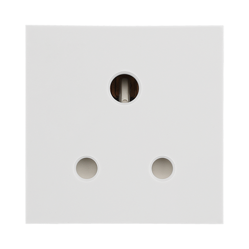 BG Electrical White 5A Round Pin Unswitched Socket Euro Module EM5ASW - view 1