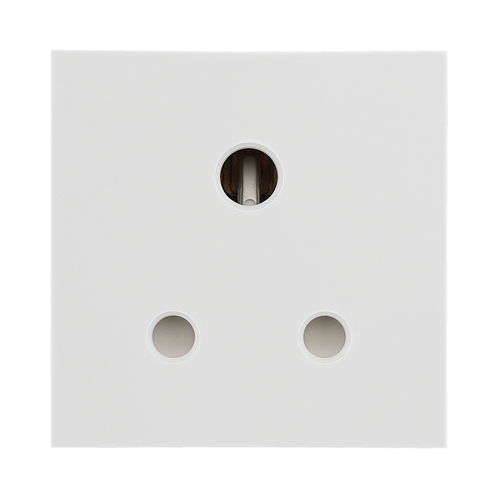 BG Electrical White 5A Round Pin Unswitched Socket Euro Module EM5ASW - view 1