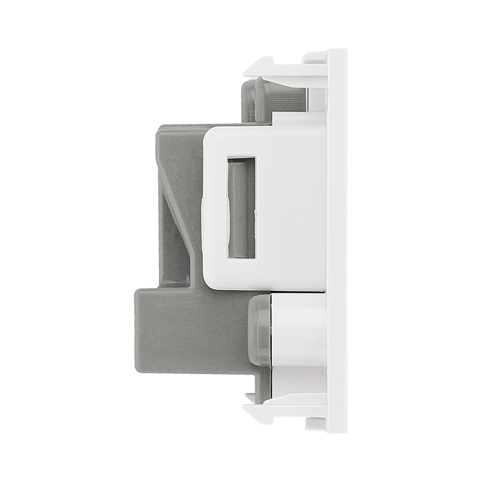 BG Electrical White 5A Round Pin Unswitched Socket Euro Module EM5ASW - view 4