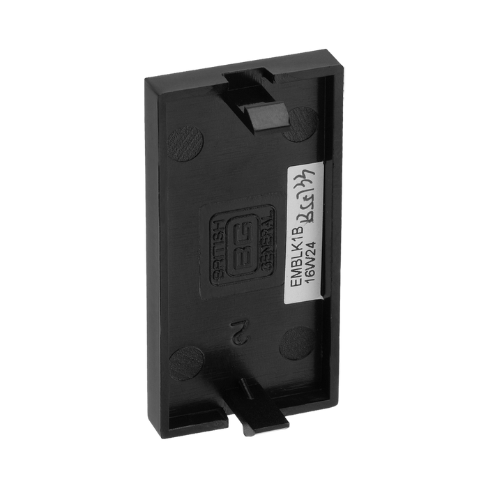 BG Electrical Black 1 Module Blank Euro Module EMBLK1B - view 2