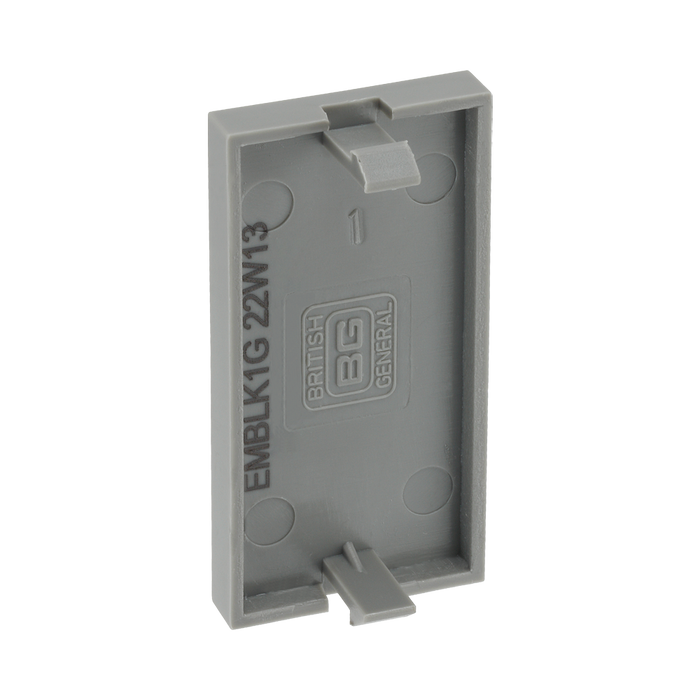 BG Electrical Grey 1 Module Blank Euro Module EMBLK1G - view 2
