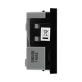 BG Electrical Black 16A 2 Pin Euro Socket Module EMEUSB - view 1