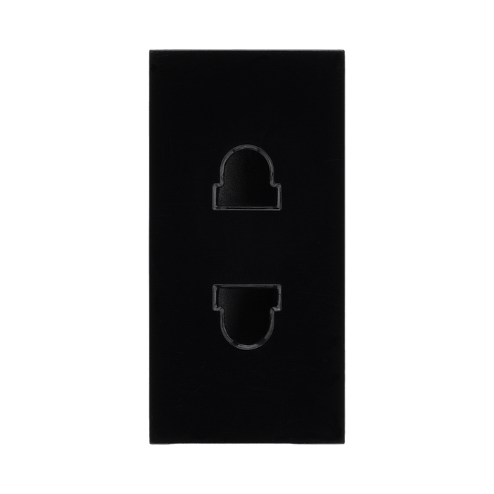 BG Electrical Black 16A 2 Pin Euro Socket Module EMEUSB - view 3