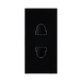 BG Electrical Black 16A 2 Pin Euro Socket Module EMEUSB - view 3