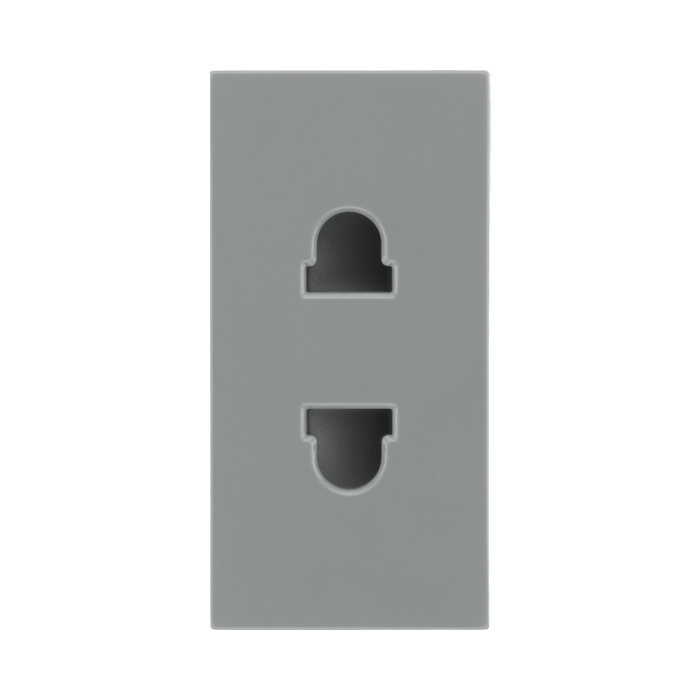 BG Electrical Grey 16A 2 Pin Euro Socket Module EMEUSG - view 2