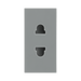 BG Electrical Grey 16A 2 Pin Euro Socket Module EMEUSG - view 2