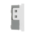 BG Electrical White 16A 2 Pin Euro Socket Module EMEUSW - view 1