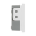 BG Electrical White 16A 2 Pin Euro Socket Module EMEUSW - view 1