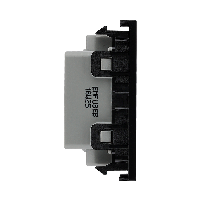BG Electrical Black 13A Fused Euro Module EMFUSEB - view 3