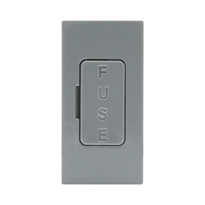 BG Electrical Grey 13A Fused Euro Module EMFUSEG - view 1