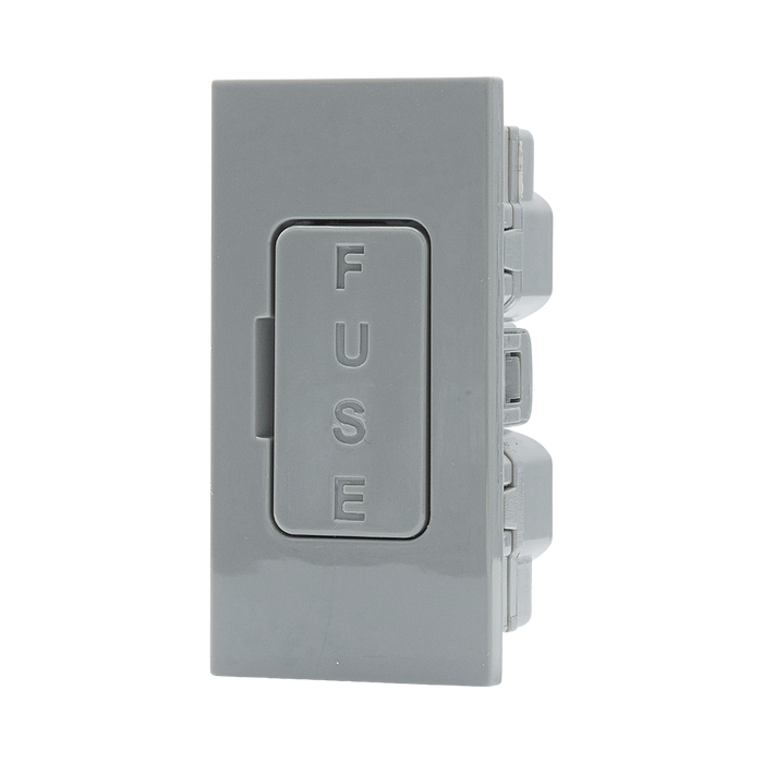 BG Electrical Grey 13A Fused Euro Module EMFUSEG - view 2