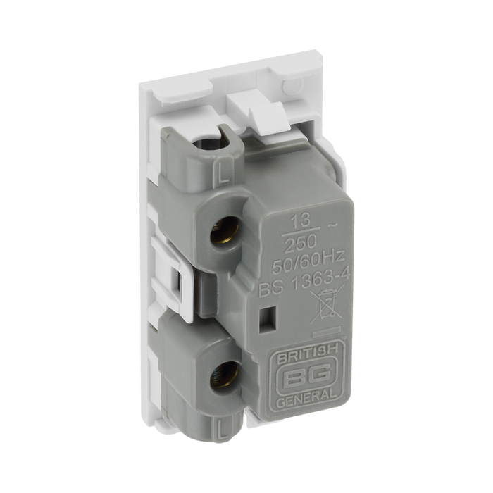 BG Electrical White 13A Fused Euro Module EMFUSEW - view 2
