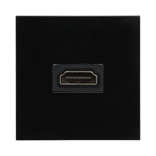 BG Electrical EMHDMIB HDMI Outlet Module – Black – front view