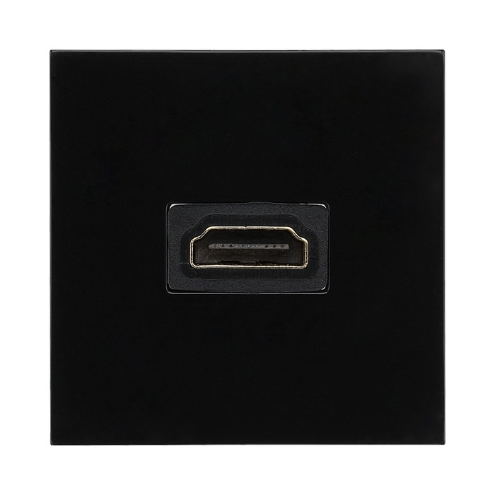 BG Electrical EMHDMIB HDMI Outlet Module – Black – front view