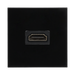 BG Electrical EMHDMIB HDMI Outlet Module – Black – front view
