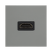 BG Electrical EMHDMIG HDMI Outlet Module – Grey – front view