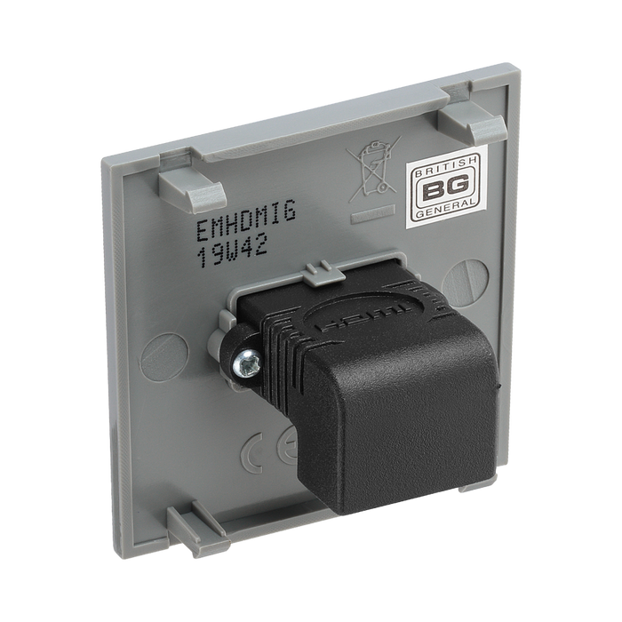 BG Electrical Grey HDMI 1.4 Euro Module EMHDMIG - view 3