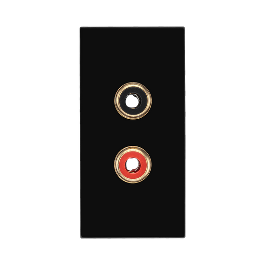 Twin RCA Outlet Module – Black