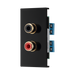 BG Electrical Twin RCA Outlet Module – Black – view 2