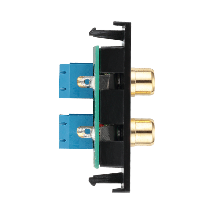 BG Electrical Twin RCA Outlet Module – Black – view 3