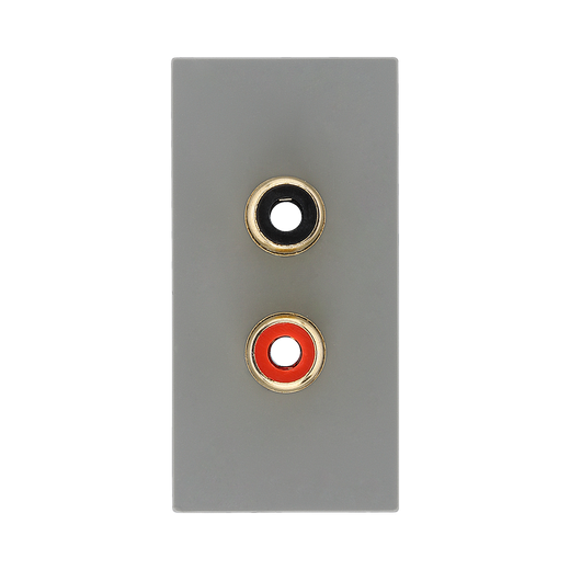 Twin RCA Outlet Module – Grey