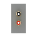 BG Electrical Twin RCA Outlet Module – Grey – view 1
