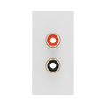 BG Electrical Twin RCA Outlet Module – White – view 1