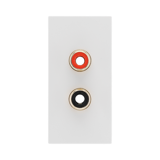 Twin RCA Outlet Module – White