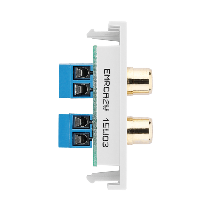 BG Electrical Twin RCA Outlet Module – White – view 3