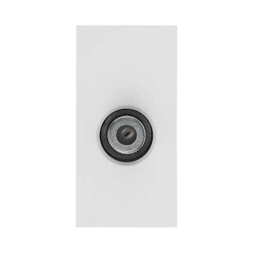 Screened Satellite Outlet Module – White