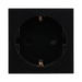 BG Electrical EMSCHSB 16A Schuko Unswitched Socket Module – Black – front view