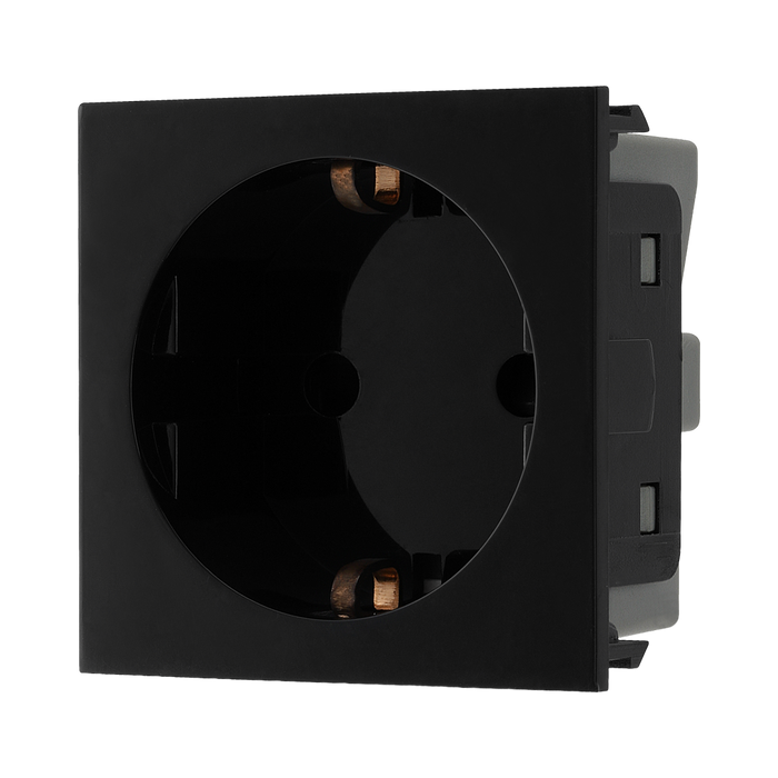BG Electrical Black 16A Schuko Euro Socket Module EMSCHSB - view 4